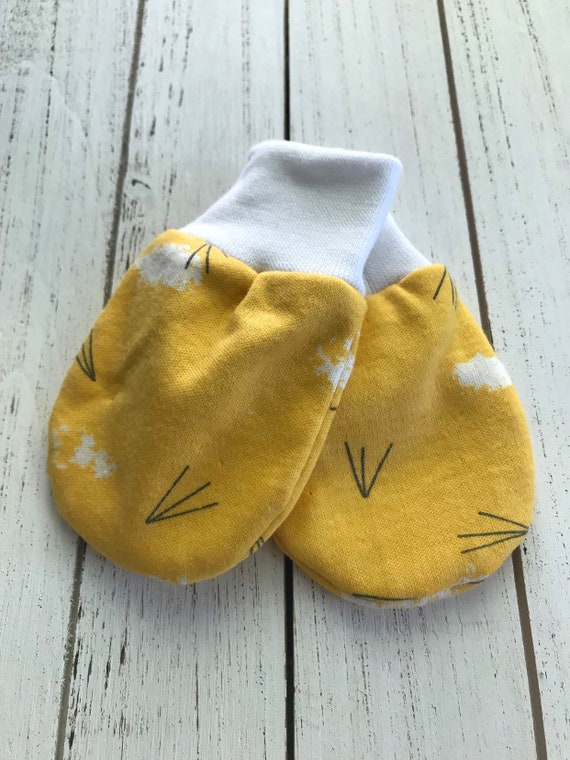 organic baby scratch mittens