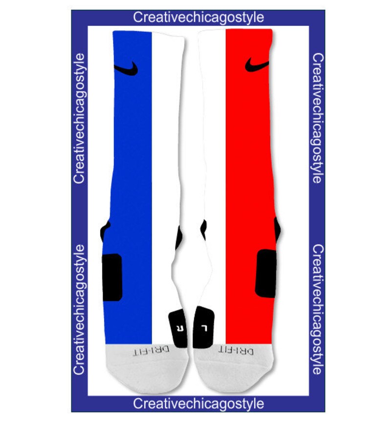 Custom Nike Elite Socks French Flag Etsy