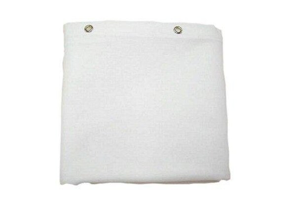 Shower Curtain White Cotton No Liner Needed 3 Sizes Made In Etsy