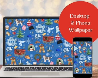 Cozy Town TV Show Weihnachten Wallpaper: Winter Festival Handy und Desktop (Digitaler Download)