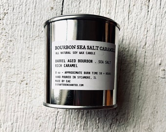 Bourbon Sea Salt and Caramel - Men's All Natural Soy Wax Candle