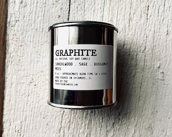 Graphite - Men's All Natural Soy Wax Candle