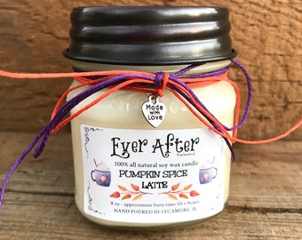 Pumpkin Spice Latte - 100% All Natural Soy Wax Candle