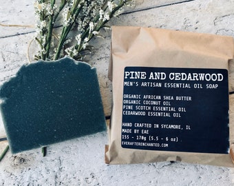 Pine and Cedarwood - Men's Artisan Essential Oil Soap
