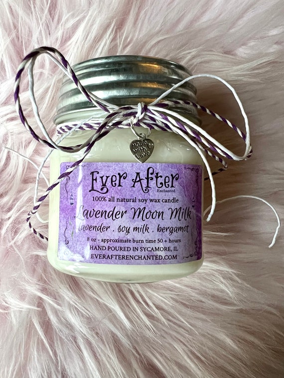 Candela Aromaterapica In Guscio Di Cocco Lavender Bliss Amethyst: Cera Di Soia Naturale Con Cristallo Di Ametista, 600g - 60h Di Combustione, Regalo Benessere