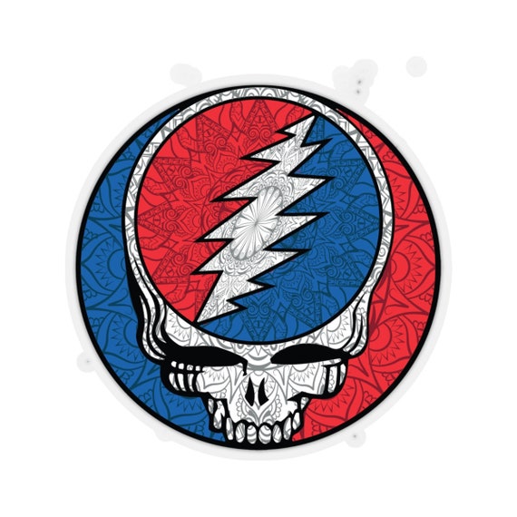 Grateful Dead Mandala Steal Your Face Sticker Etsy