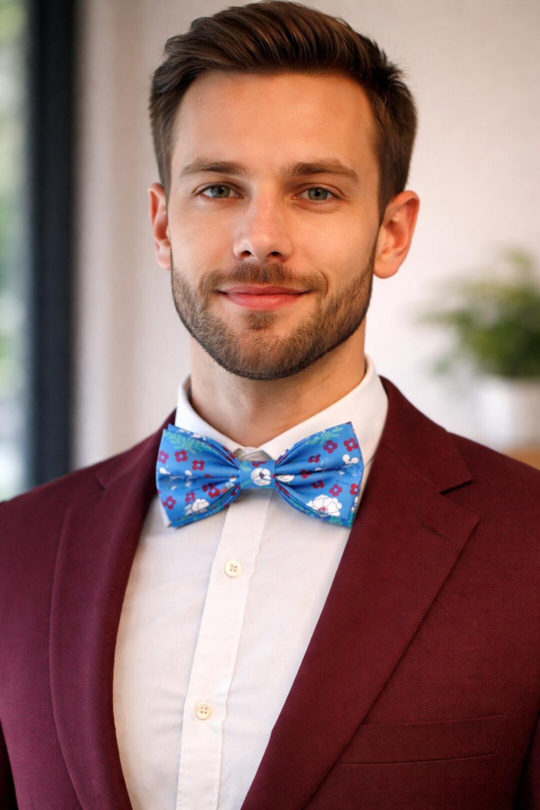 Disney Retro Mickey & Minnie Handmade Mouse Bow Tie, Blue Bow Tie