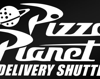 Disney Decal - Pizza Planet Delivery Shuttle Decal - Toy Story Decal - Pixar Decal
