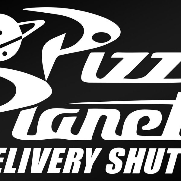 Disney Decal - Pizza Planet Delivery Shuttle Decal - Toy Story Decal - Pixar Decal