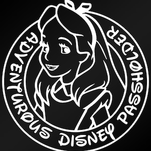 Disney Decal - Disney Passholder Decal - Alice in Wonderland Decal - alice in wonderland passholder decal - Alice sticker