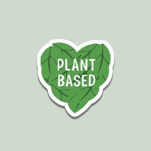 Plant Based Sticker | Vegan, Vegetarian Sticker | Laptop Decal | Sustainability