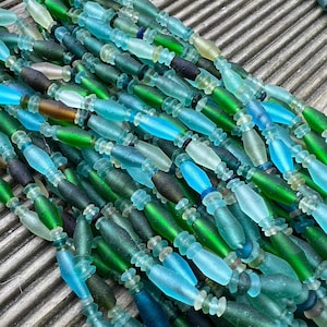 Roman Glass Vases Blue Aqua Green Natural aged beads / Roman Glass Spacers / Ancient Rare Beads / unique beautiful Antique beads