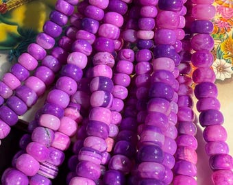 Geweldige grote multi-tone paars magenta opaal handgesneden rondel kralen spacer unieke kralen van ongeveer 9-10 mm handgesneden rustieke kralen