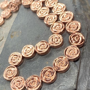 Rose Gold vergoldet Hämatit Hämatit Rosen 10 mm geschnitzt