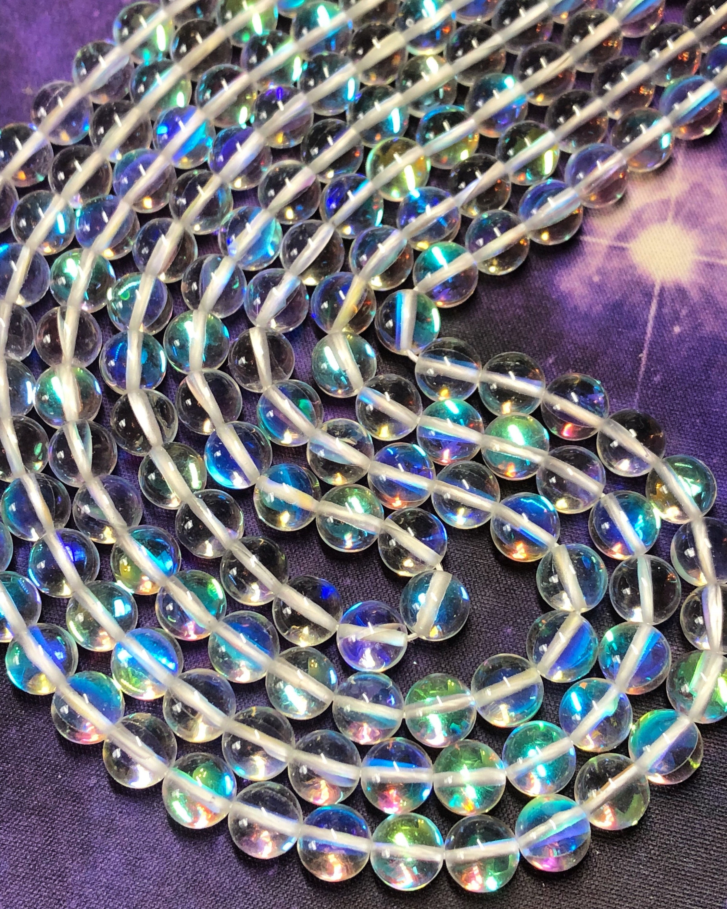 Austrian Crystal Clear Rainbow Glass Magic Shine Beads 8mm Two Tone  beads Best ever Beads Amazing sparkle beads