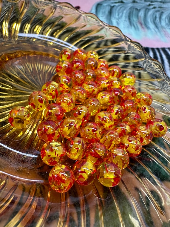 Faux Resin Amber Tone Round Beads 6 or 8mm Yellow Golden Amber Colour Beads Barley Sugar Beads Etsy Canada
