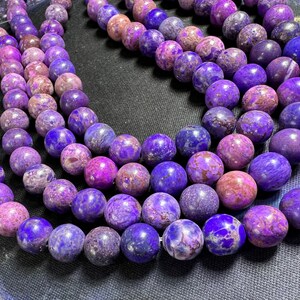 Amazing Violet Purple Magenta Mauve Sediment Jasper Round beads 8mm