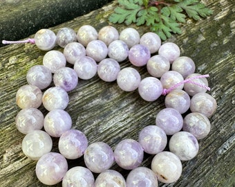 Rare pretty Natural Crystal Kunzite Beads 10mm / Purple Kunzite Choose Quantity 1 mm hole size