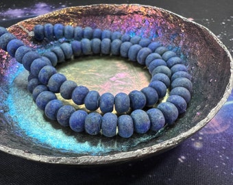 Lapis Lazuli  Smooth Matte Round Rondelle Beads 8 x 5 mm / Lapis Beads / Lapis Lazuli Gemstone  / High quality Beads
