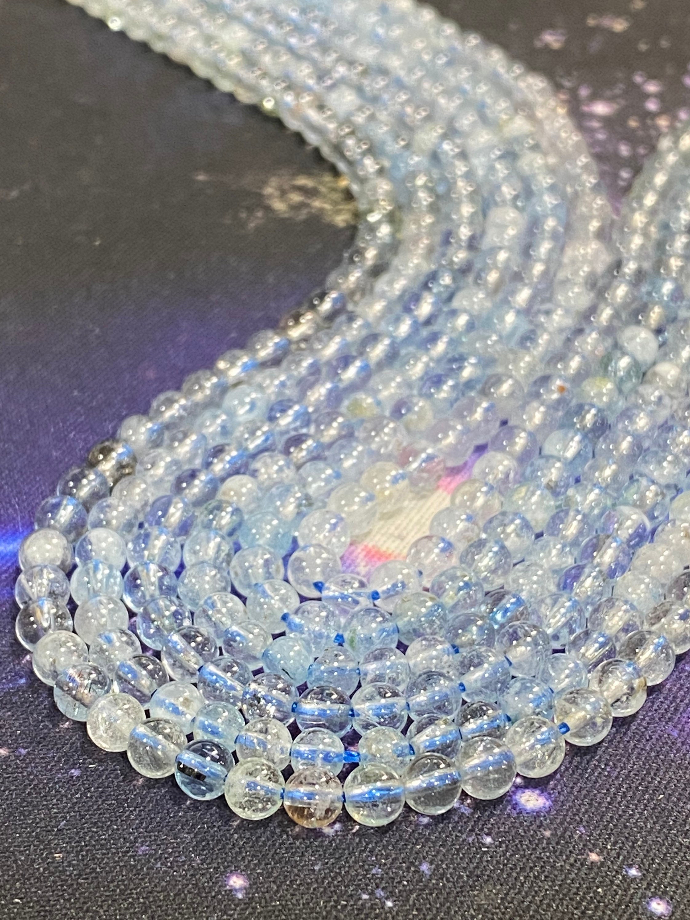 Aquamarine Polished Heart Gemstones Crystals 3 Sizes 
