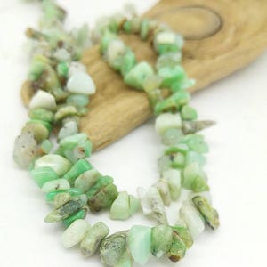 Peruvian Green Opal Natural Nugget Chip Beads 6 - 8 mm approx Natural Opal Beads mint green Gemstone Beads Rustic Freeform Beads 10 BEADS