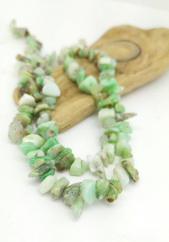 Peruvian Green Opal Natural Nugget Chip Beads 6 - 8 mm approx Natural Opal Beads mint green Gemstone Beads Rustic Freeform Beads 10 BEADS
