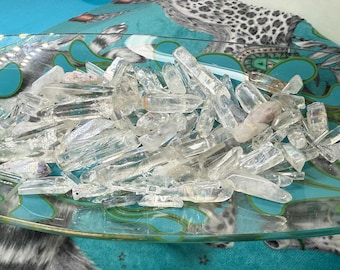 Polished Rustic Uneven Titanium and Clear Drilled Crystal Quartz Points Beads Spike Beads /Pendant Beads Quartz Point Beads 20-43mm