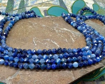 Stunning  Sparkling Blue  Kyanite Faceted Round Beads 4.5mm Blue Gemstone spacer Beads Kyanite Gemstone round Beads Kyanite Jewellery