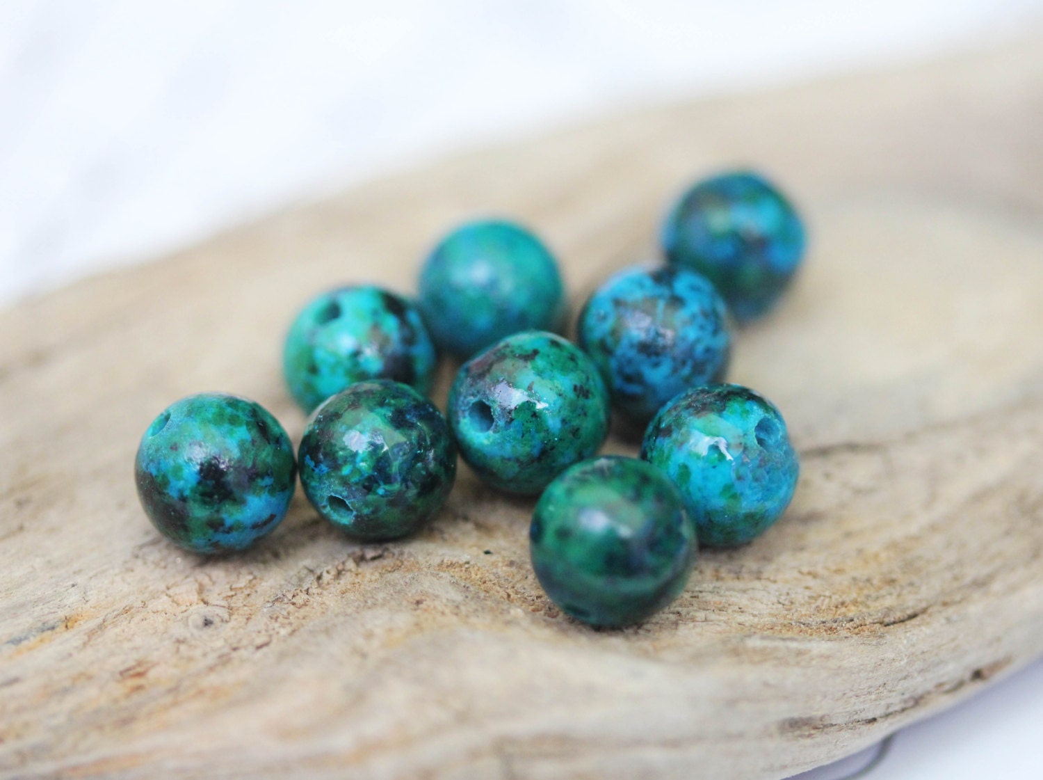 Chrysocolla Round Beads  4, 8 or 10 mm Turquoise Green Blue Gemstone …