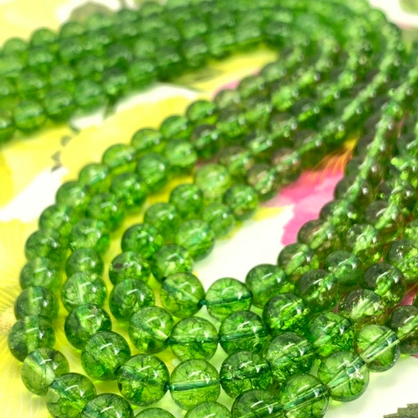 Green Quartz round Beads 6mm / Chrome Diopside Green tone  / vibrant gemstone Quartz round beads 4, 6 or 8mm