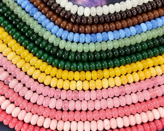 Listado especial personalizado: 14 preciosos hilos de cuentas redondas de piedras preciosas lisas con tonos arcoíris.