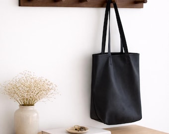 Hallway Coat Hooks in Walnut Stain | Solid Oak Wall Hooks for Entryway, Hat & Bag Storage