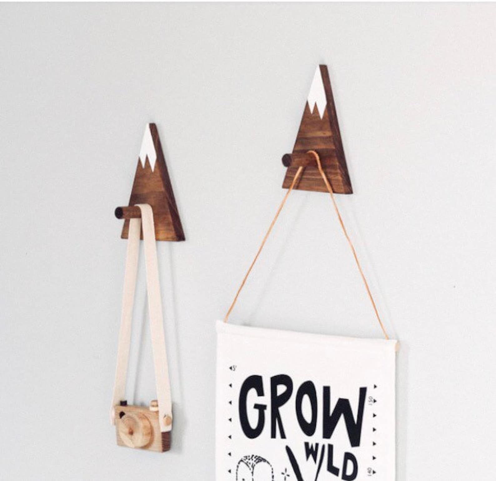 Mountain Wall Hook Wall Hooks for Kids Rustic Wooden Decor Etsy Australia