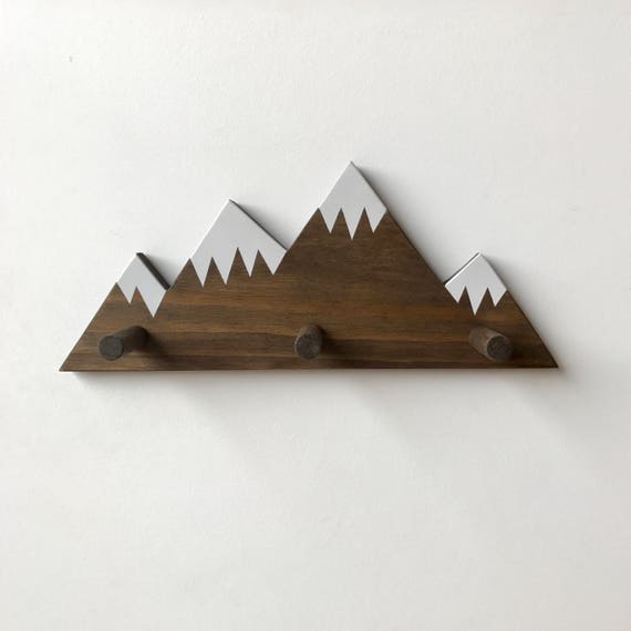 Mountain Snow Peak Bookend, Mountain Bookends for Kids, Book Ends for Kids, Woodland Nursery Decor, Woodland Decor, Mountain Peak Decor,