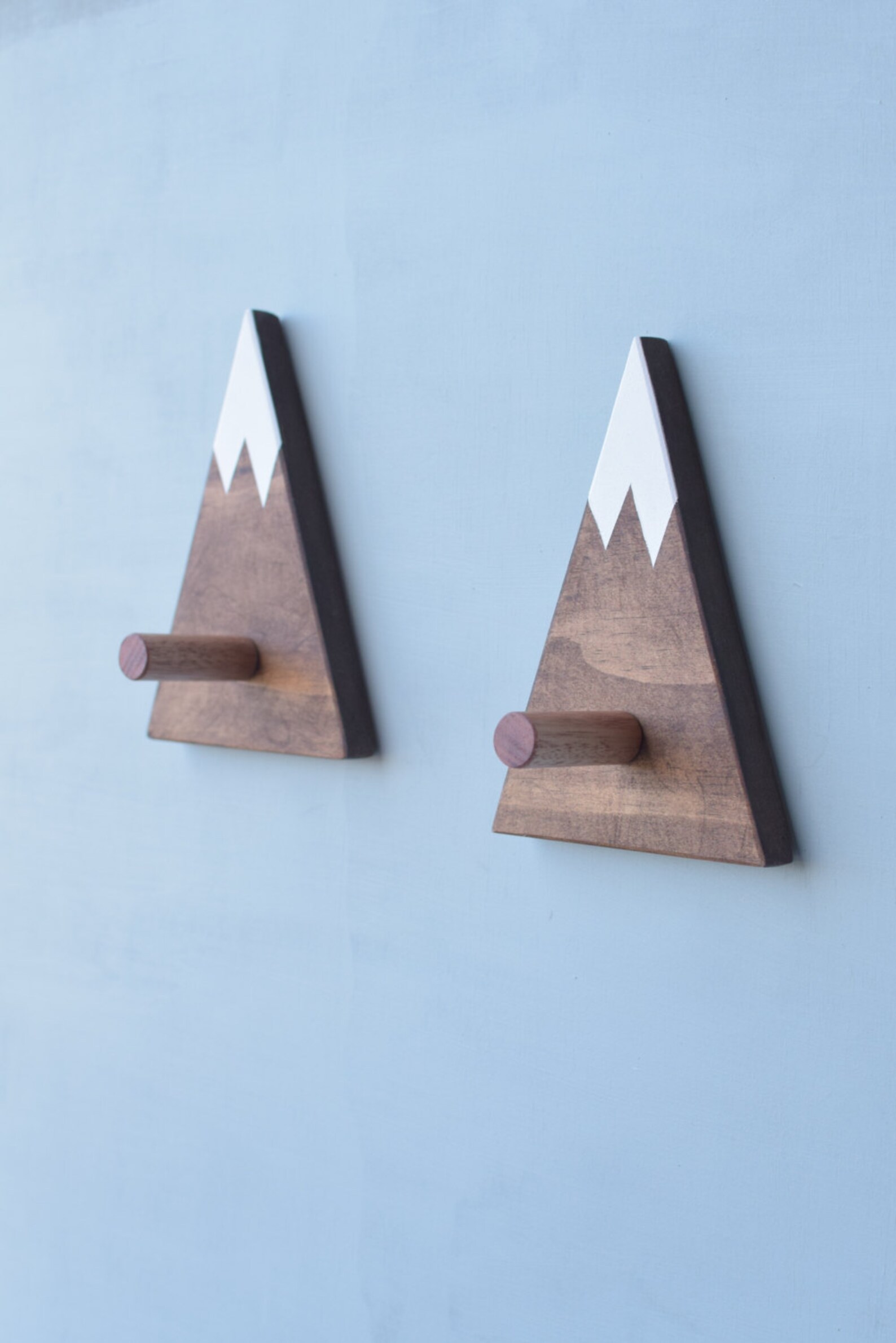 Mountain Wall Hook Wall Hooks for Kids Rustic Wooden Decor Etsy