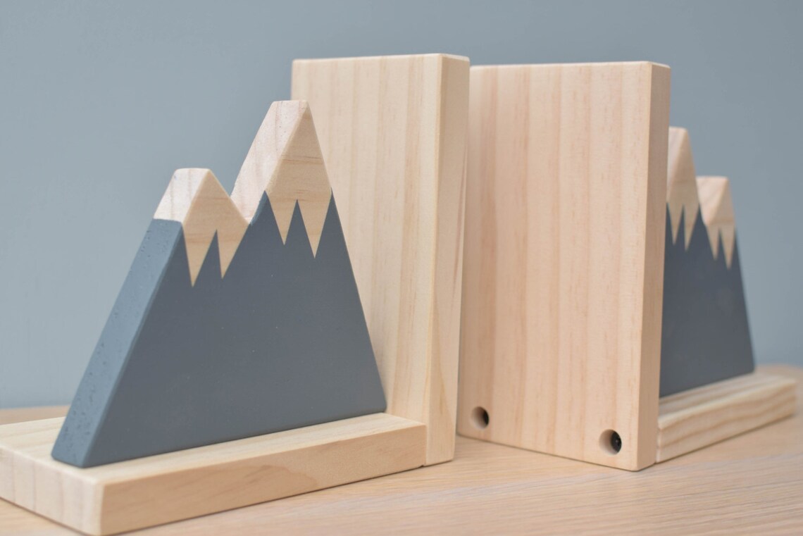 Gray Mountain Bookends Bookends for Kids Child Bookend Etsy