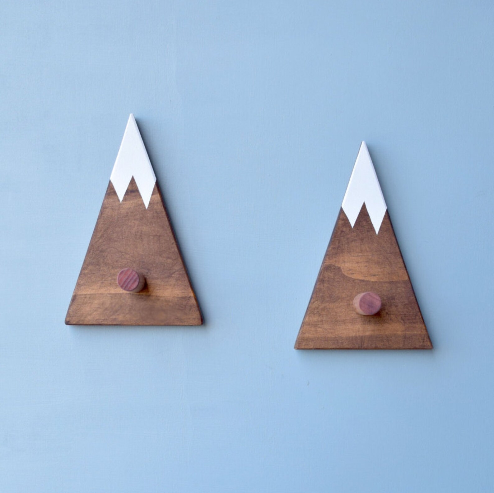 Mountain Wall Hook Wall Hooks for Kids Rustic Wooden Decor Etsy