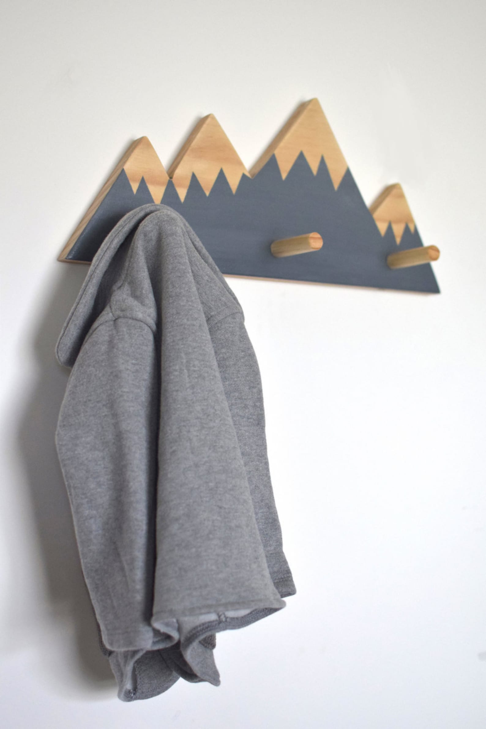 Mountain Peak Wall Hooks Woodland Nursery Woodland Nursery Etsy