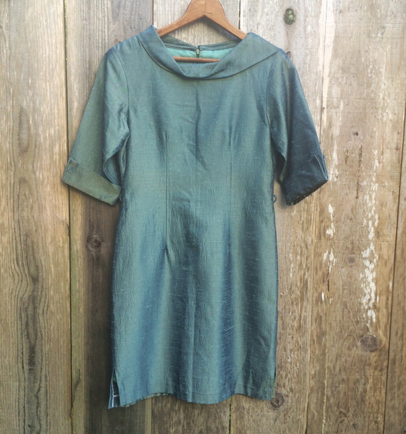 Vintage 60's Mod Party Dress Shimmery Green Size Small | Etsy