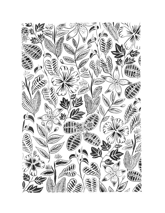 Tropical Florals Print