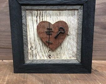 Rustic Heart Wall Hanging Framed Heart
