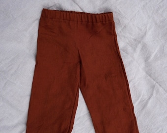 Wide Leg Kids Linen Pants