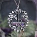 Sigil of Lilith pendant with labradorite, amethyst or garnet, Lilith necklace, pagan jewelry 