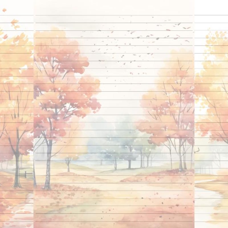 Letterhead Paper Autumn - Etsy UK