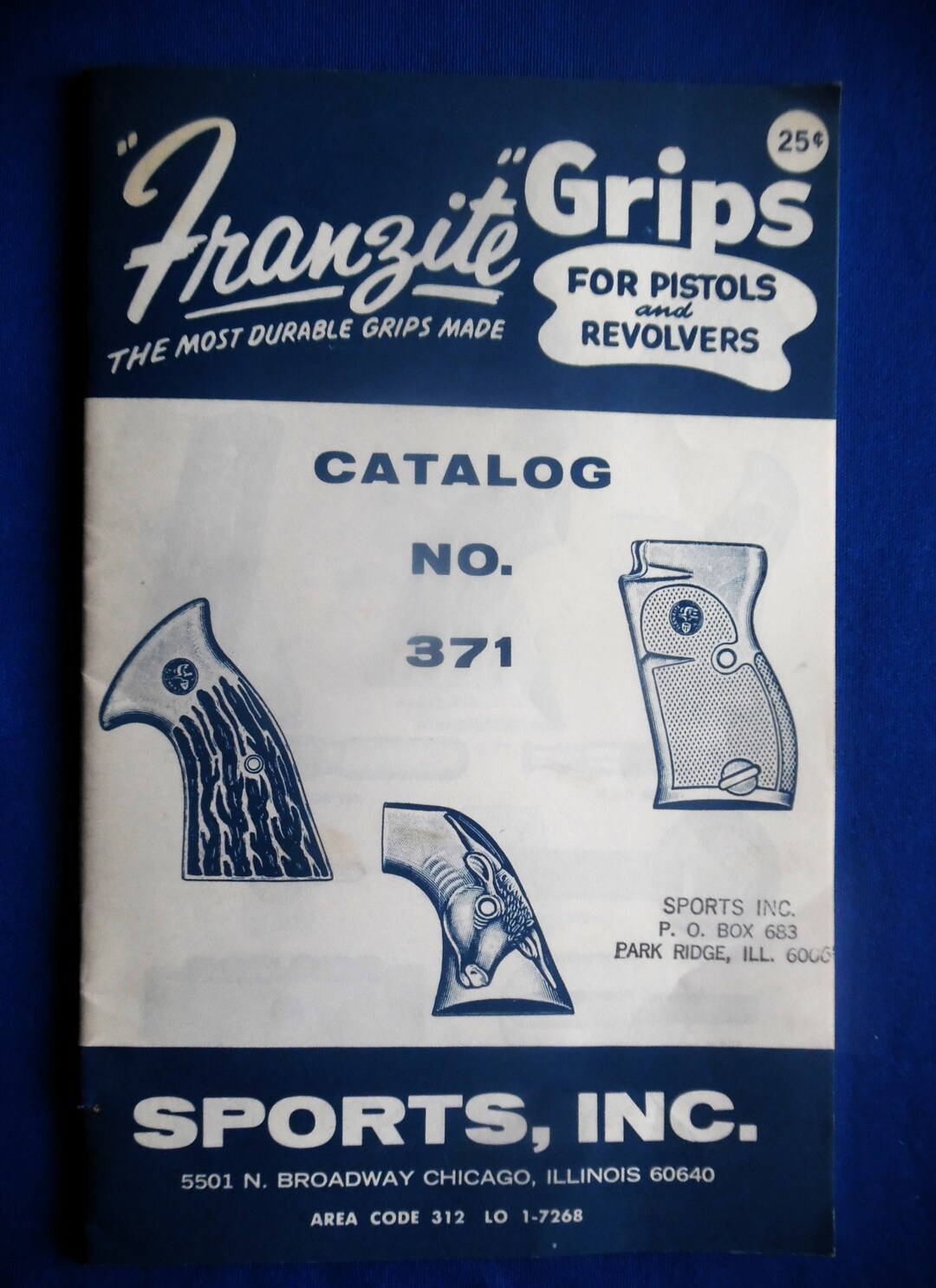 Antique 1971 FRANZITE Gun GRIPS Advertisement Catalog Pistol Butts