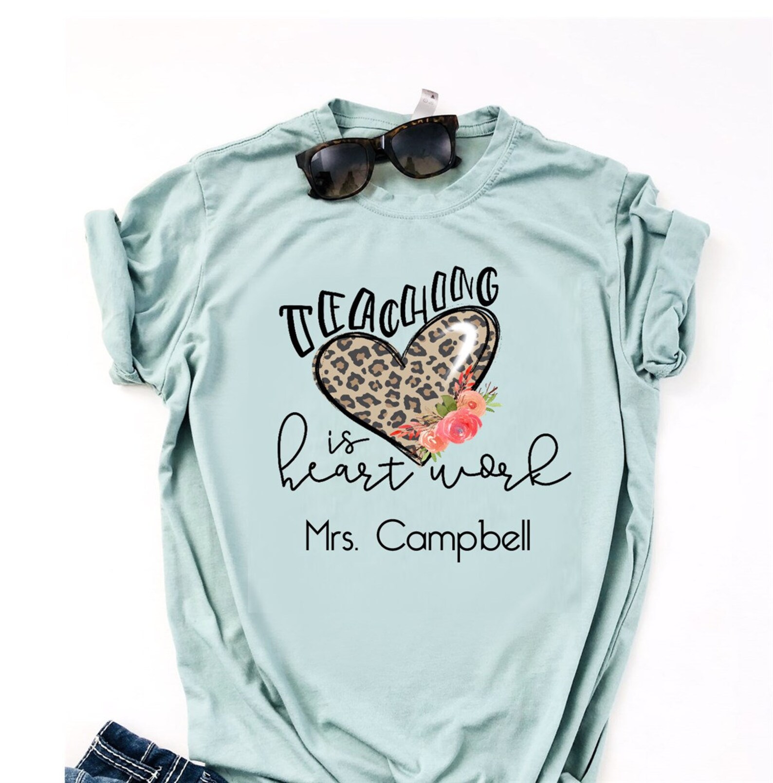 Personalized Teacher Graphic Tees Etsy