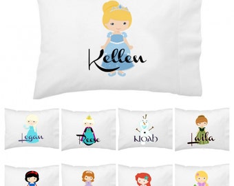 Princess Girl's Pillowcases - Personalized