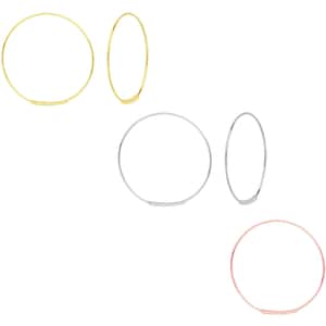 14K Solid Gold Hoop Earrings, 1.2mm Thin Wire Hoop Earrings, Classic Hoops, Endless Hoop Earrings, Minimalist Hoops, Gift For Women