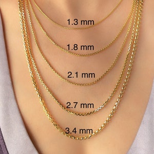 Diamond cut box chain necklace best sale