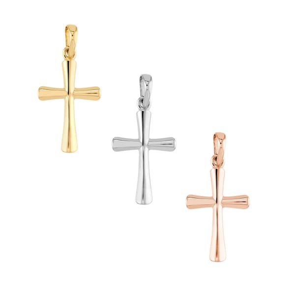 Charlie & Co. Jewelry | 14K Gold Plain Cross Pendant | Gold Religious Pendant